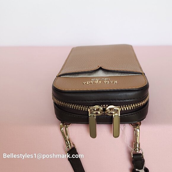 KATE SPADE Zeezee North South Pebbled Leather Phone Crossbody Bag- Bungalow M🎈⭐ - Picture 12 of 16